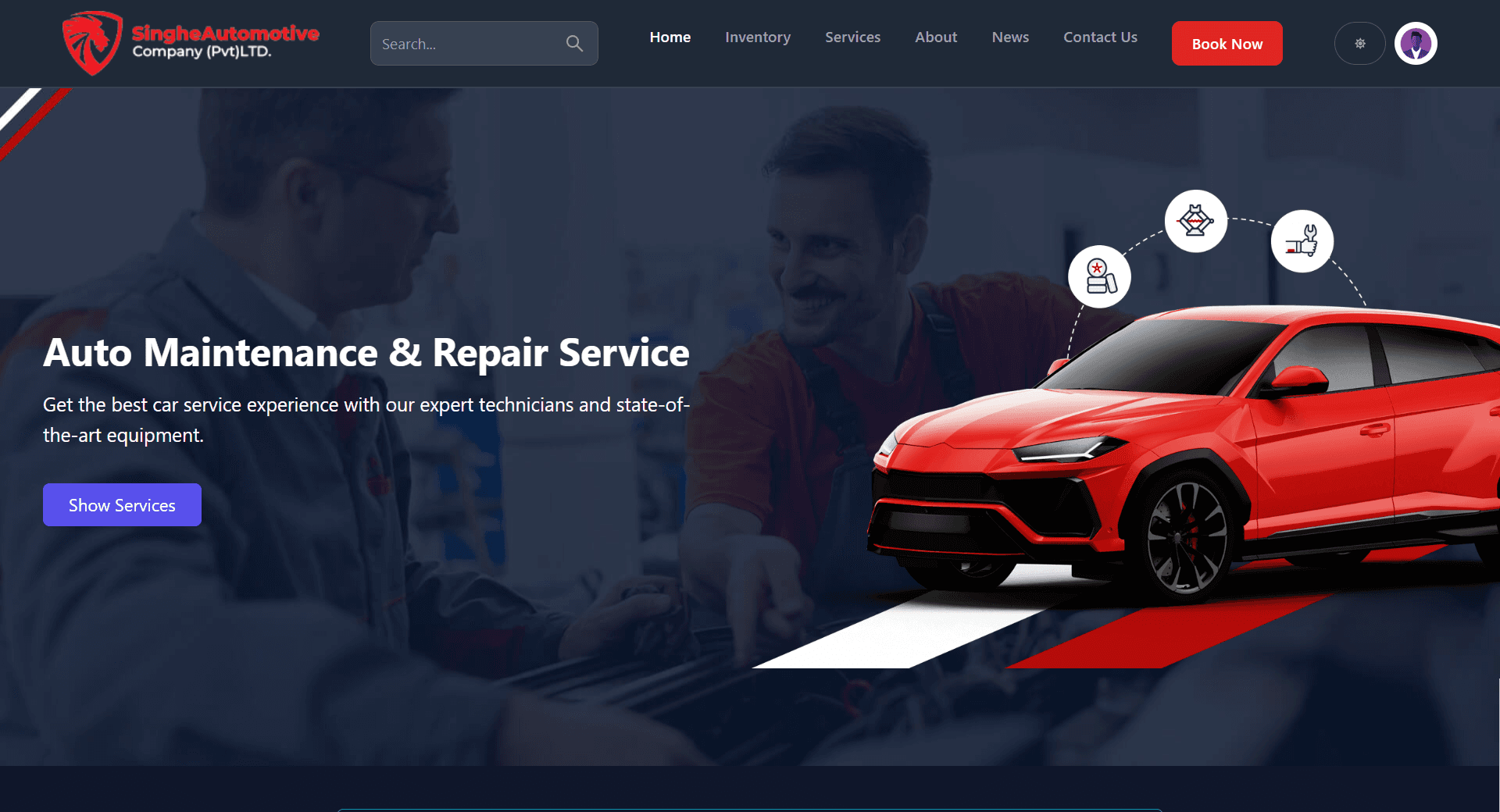 Singhe Automotive Pvt LTD screenshot